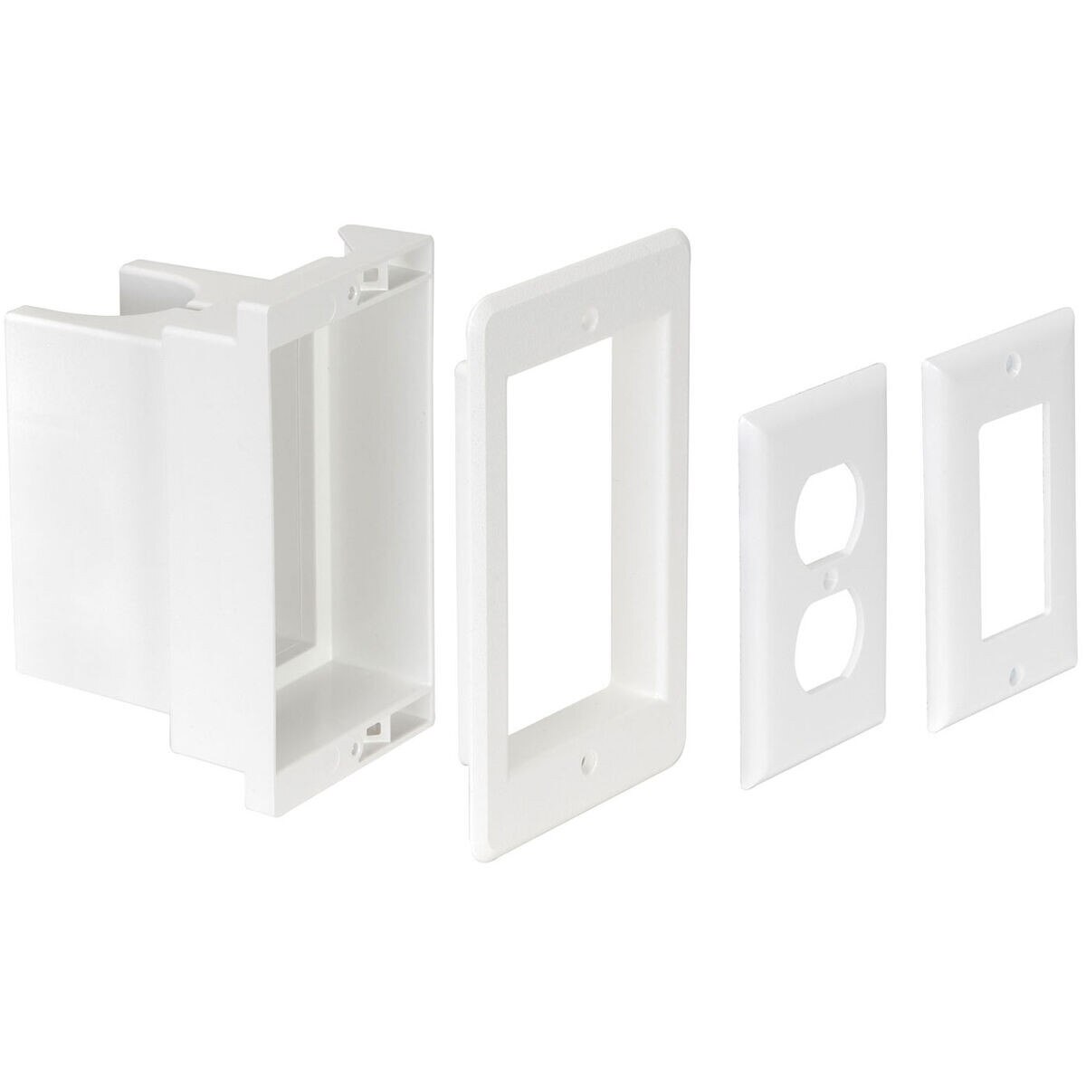 Arlington Industries DVFR1W InBox Single Gang Recessed 110 Box Kit